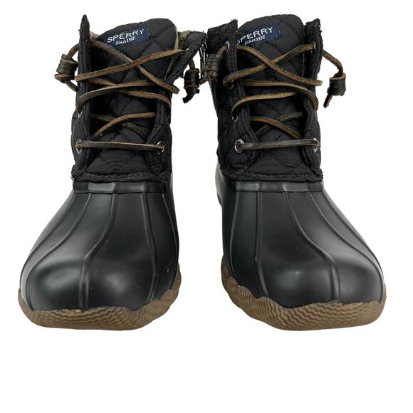 Sperry Women's Saltwater Quilted Duck Boot 6M Black - Picture 9 of 12